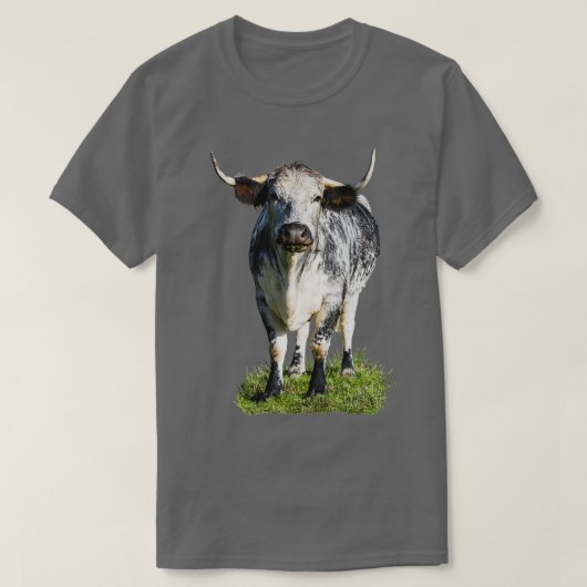 T-shirt English Longhorn Cow  (Design devant)
