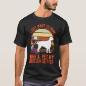 T-shirt English Setter And Wine (Devant)