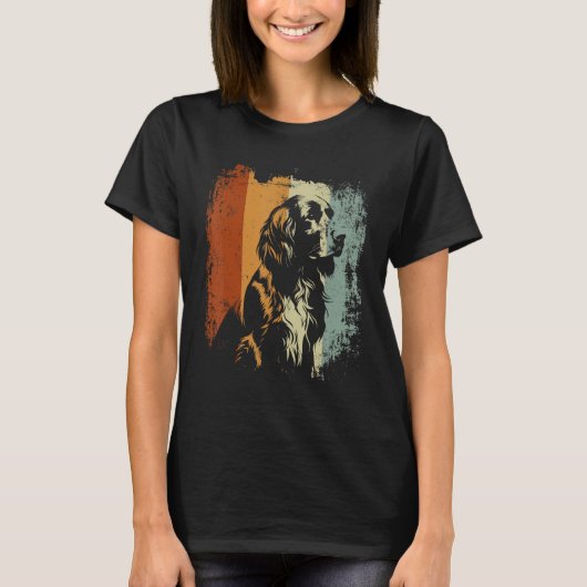 T-shirt English Springer Spaniel Dog Retro Style (Devant)