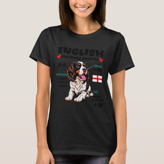 T-shirt English Springer Spaniel Owner Funny Dog Lover  (Devant)