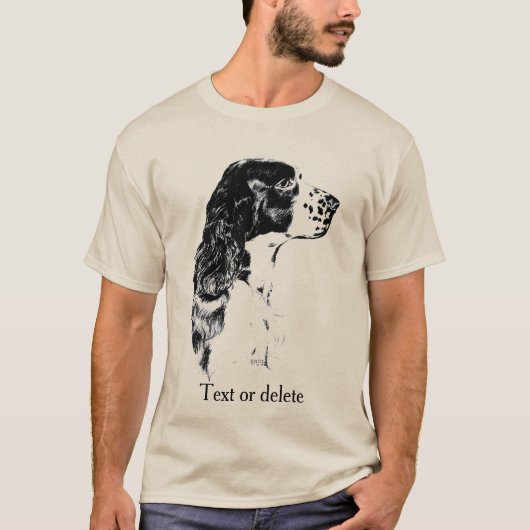T-shirt English Springer Spaniel Vintage Dog Art (Devant)