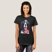 T-shirt English Springer Spaniel with USA Flag 4th of July (Devant entier)