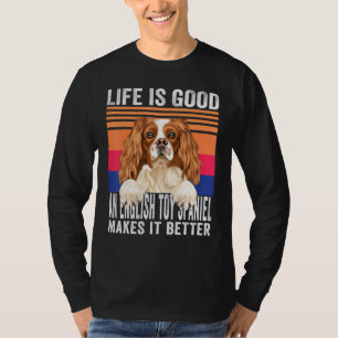 T-shirt English Toy Spaniels Rend Votre Vie Vintage