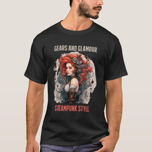 T-shirt Engrenages De Glamor Steampunk Diva (Devant)