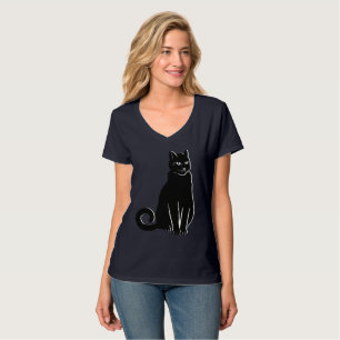 T-shirt Enigma élégante : Chat Noir Artistique
