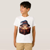 T-shirt "Enigmatic Spellcaster with Grimoire" (Devant entier)