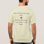 T-shirt Énigme : , Vont-ils comment les maréchaux-ferrants (Dos)