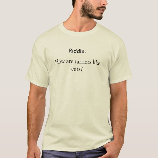 T-shirt Énigme : , Vont-ils comment les maréchaux-ferrants (Devant)