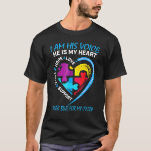 T-shirt Énigmes de dictons Je porte du bleu pour mon cousi