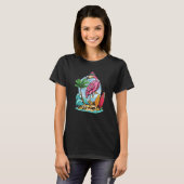 T-shirt Enjoy Life Flamingo Surf Summer Waves Surfboard Su (Devant entier)