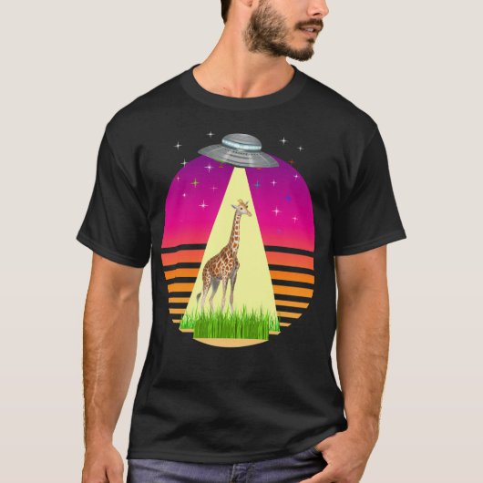 T-shirt Enlèvement Alien De Giraffe (Devant)