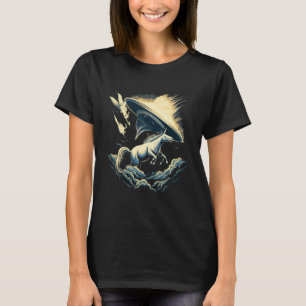T-shirt Enlèvement d'alien Licorne OVNI vaisseau spatial E