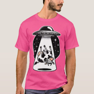 T-shirt Enlèvement d'alien Soucoupes Volantes Vache Enlevé