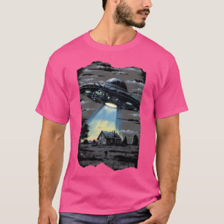 T-shirt Enlèvement d'Alien sur soucoupe volante