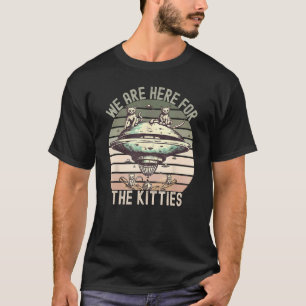 T-shirt Enlèvement de chat cosmique soucoupe OVNI Alien Hu