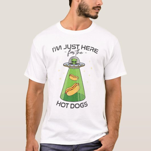 T-shirt Enlèvement d'OVNI Alien, Chien Chaud Drôle pour l' (Devant)