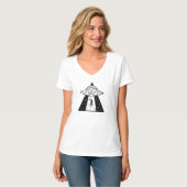 T-shirt Enlèvement d'ovni de chat, Amusant design d'ovni,  (Devant entier)