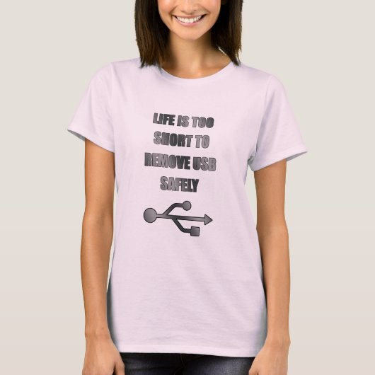 T-shirt enlevez USB sans risque (Devant)