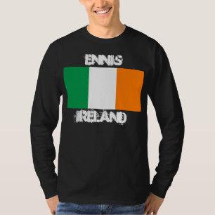 T-shirt Ennis, Irlande avec drapeau irlandais