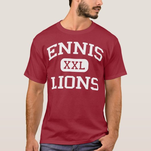 T-shirt Ennis - lions - lycée d'Ennis - Ennis le Texas (Devant)
