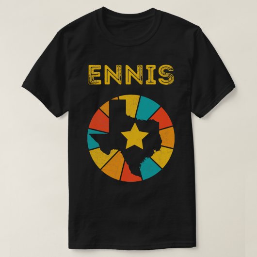 T-shirt Ennis Texas Vintage Souvenir déshabillé 1 (Design devant)