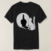 T-shirt Énoncé de chat à doigt moyen pour chat Fingale moy (Design devant)
