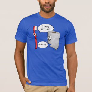 T-shirt Énonciation drôle - je déteste ma brosse à den