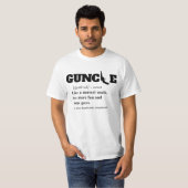 T-shirt Énonciation drôle - oncle drôle Gun de GUNcle (Devant entier)
