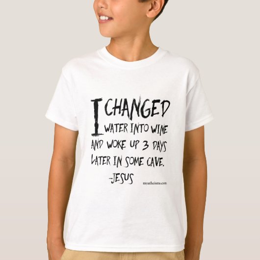 T-shirt Énonciations athées irrévérencieuses et hilares (Devant)