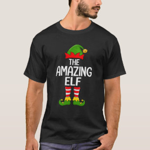 T-shirt Énorme Elf Noël Équipe de Famille Correspondante E