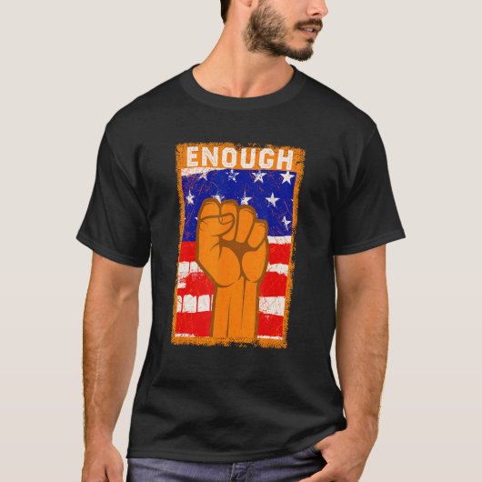 T-shirt Enough End Gun Violence Protect Our Children Orang (Devant)