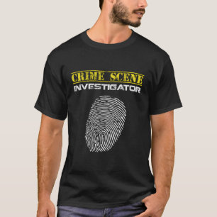 T-shirt Enquête sur la criminalité Police des empreintes d
