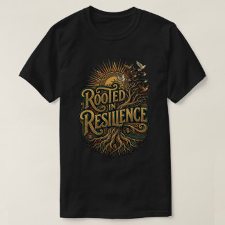 T-shirt Enraciné dans la résilience joyeuse journée junete