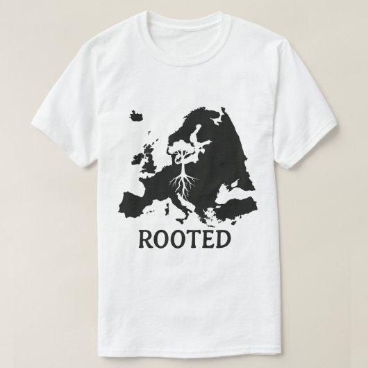 T-shirt Enraciné en Europe (Design devant)