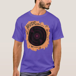 T-shirt Enregistrement de vinyle d'un gramophone vintage