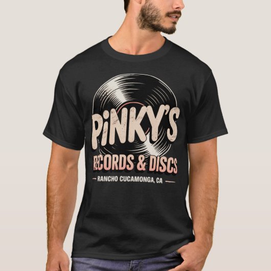 T-shirt Enregistrements et disques de Pinky (Devant)