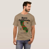 T-shirt Enregistrer la caméra numérique californienne (Devant entier)