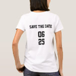 T-shirt Enregistrer la date correspondant à mariage couple<br><div class="desc">Style sportif jumeler mariée couple Enregistrer le T-shirt Date</div>