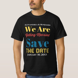 T-shirt Enregistrer la date Faire-part de mariage moderne 