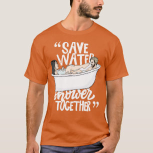 T-shirt Enregistrer la douche d'eau ensemble