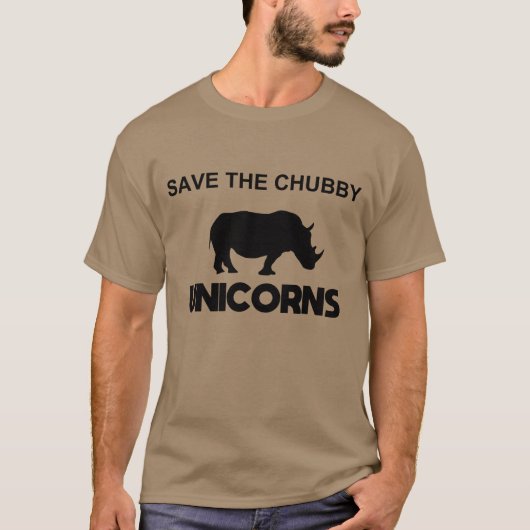 T-shirt enregistrer la licorne chubby (Devant)