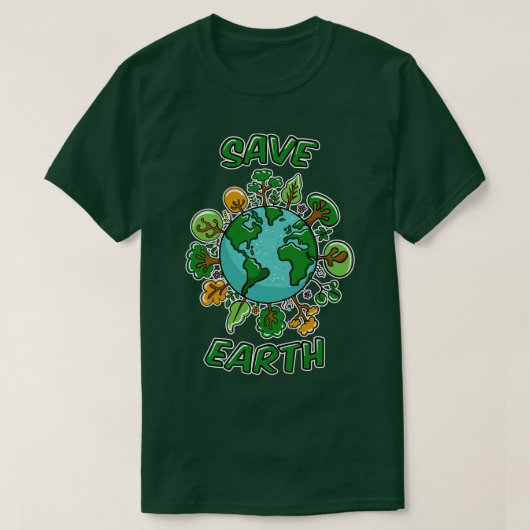 T-shirt Enregistrer la Terre (Design devant)