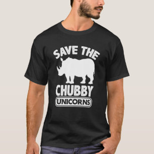 T-shirt Enregistrer le Chubby Unicorns Gras Rhino Vintage