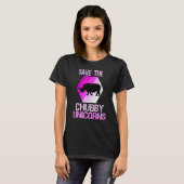 T-shirt Enregistrer Le Chubby Unicorns Style Rétro Rhino (Devant entier)