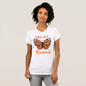 T-shirt Enregistrer le papillon monarque (Devant entier)