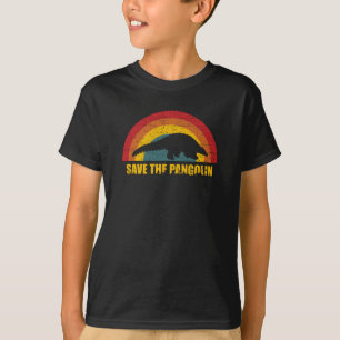 T-shirt Enregistrer le style rétro Vintage Pangolin