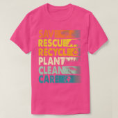 T-shirt Enregistrer les abeilles Secourir les animaux Recy (Design devant)