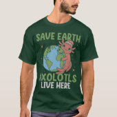 T-shirt Enregistrer les axes terrestres en direct ici | En (Devant)