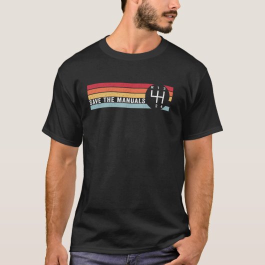 T-shirt Enregistrer Les Manuels 4 Vitesse Transmission man (Devant)
