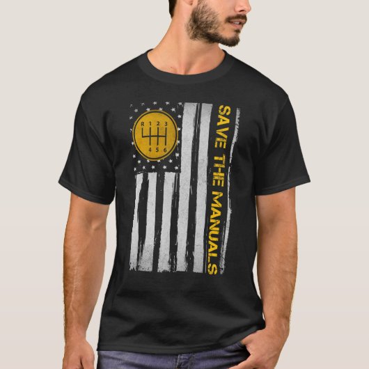 T-shirt Enregistrer Les Manuels 6 Vitesse Transmission man (Devant)